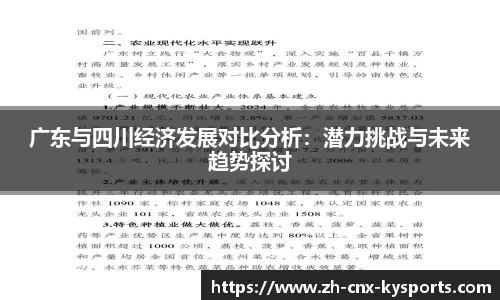 广东与四川经济发展对比分析：潜力挑战与未来趋势探讨